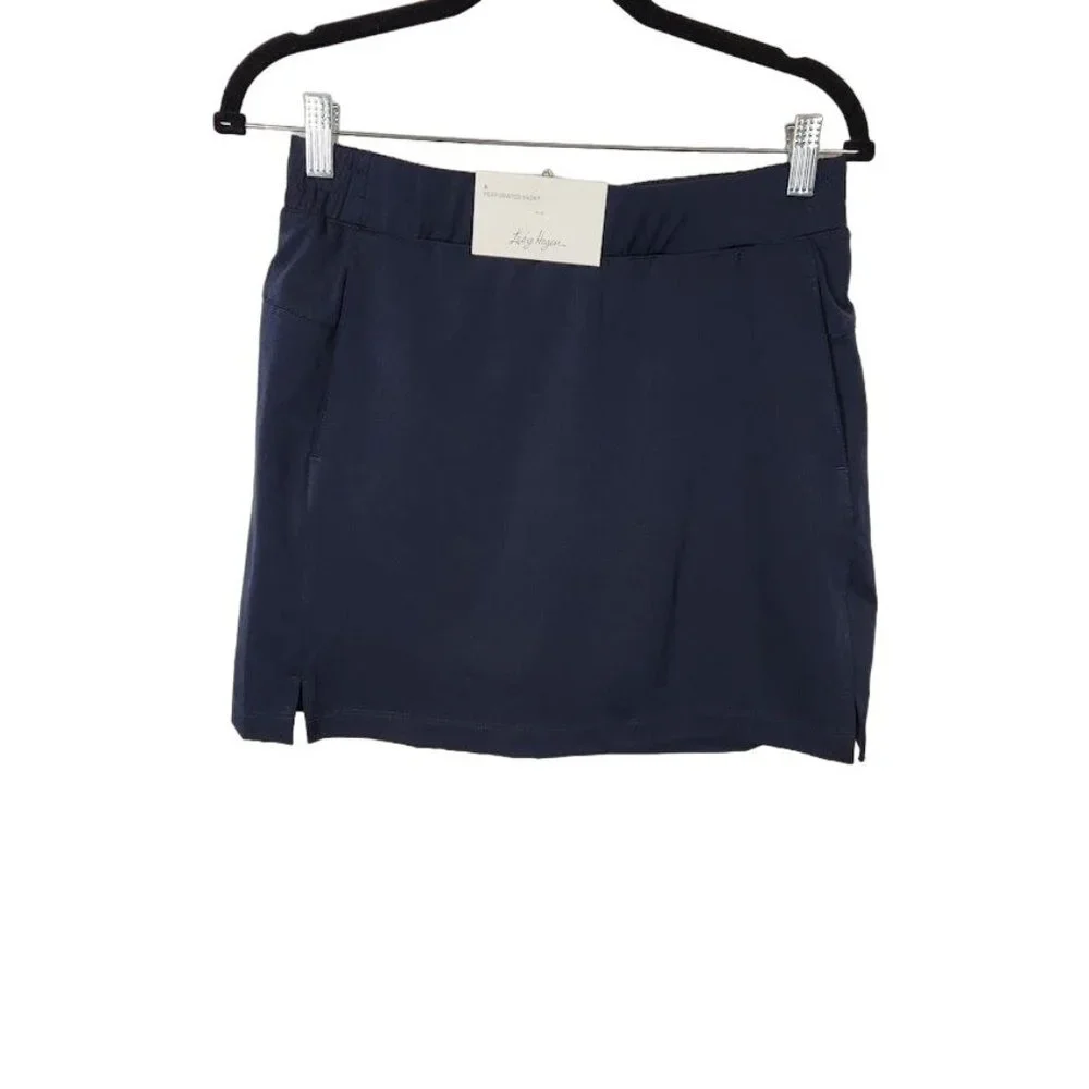 Lady Hagen Women's 16” Perforated Golf Skort in Dark Navy - Size Small‎